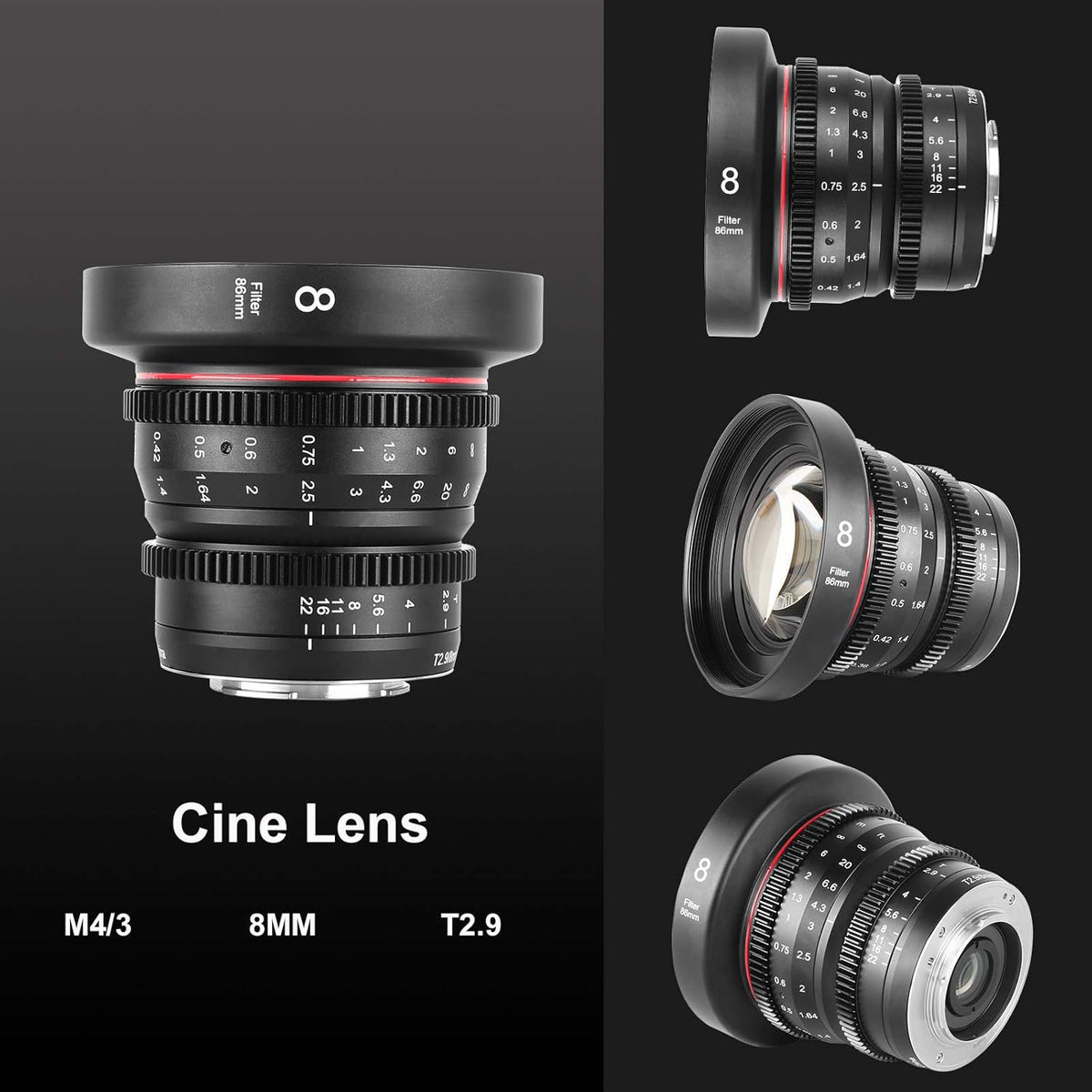 8mm T2.9 Wide-Angle Cinema Lens R80619