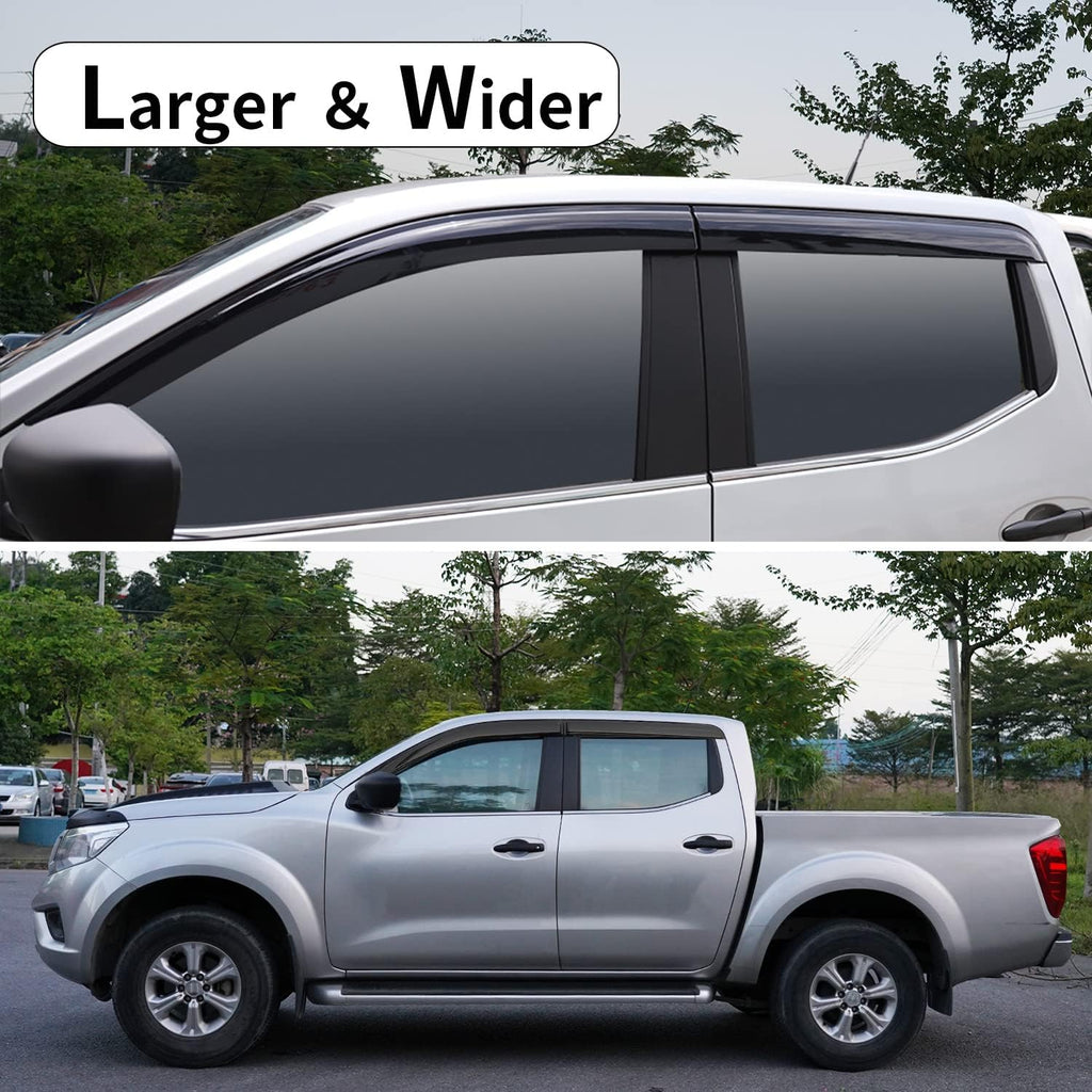 Tape-On Rain Guards Vent Visors Side Window Deflectors 4-Piece Set H41855