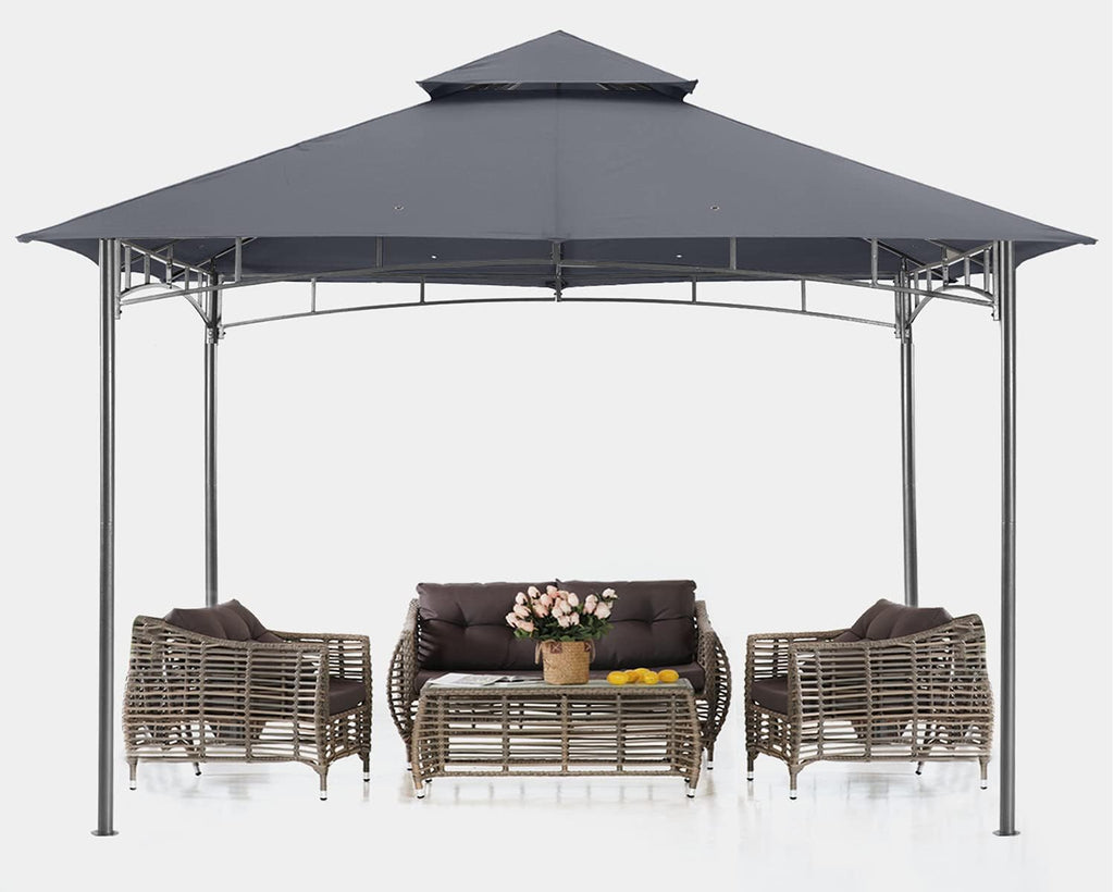 10x12 Dark Gray Outdoor Gazebo Canopy E81011
