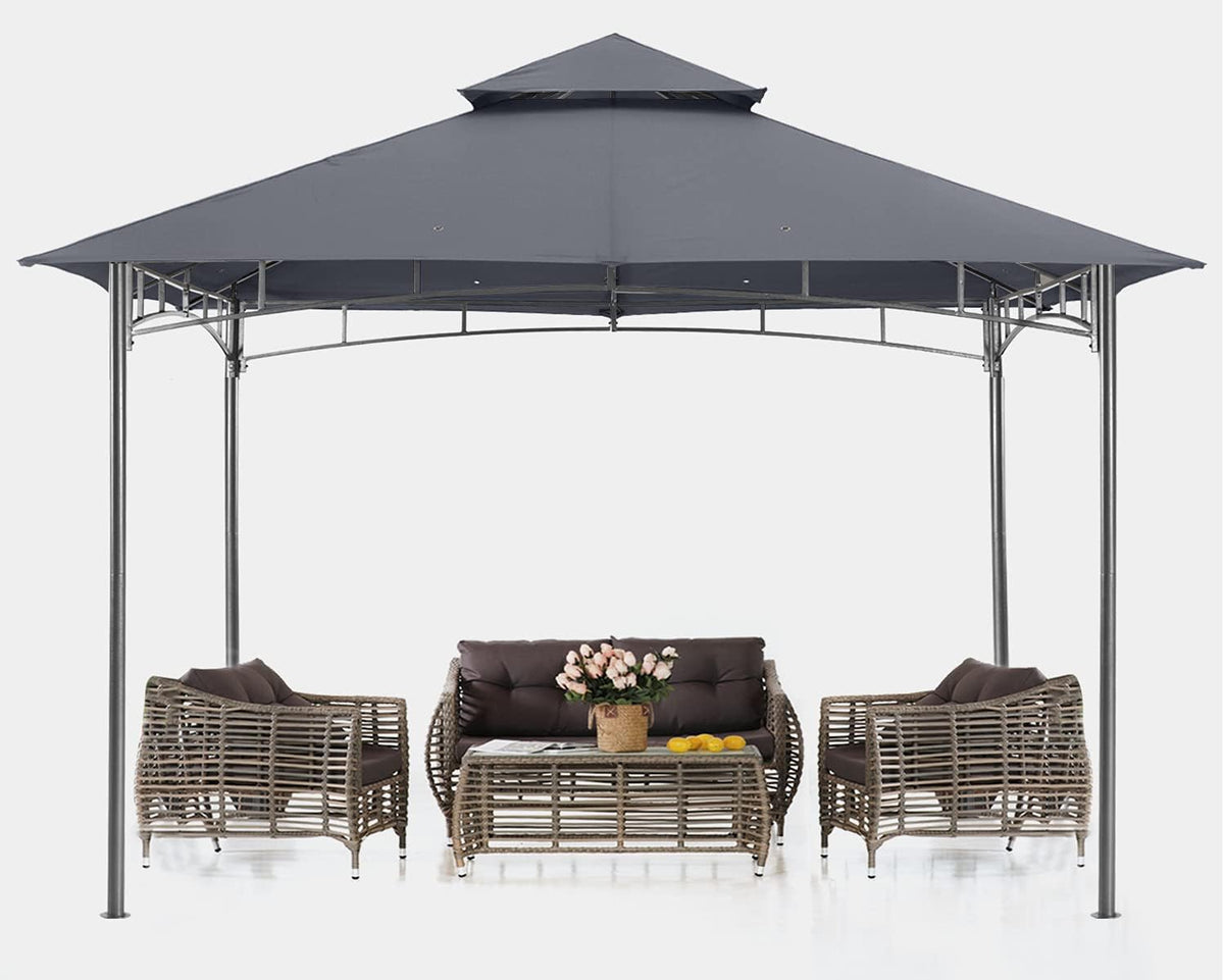 10x12 Dark Gray Outdoor Gazebo Canopy E81011