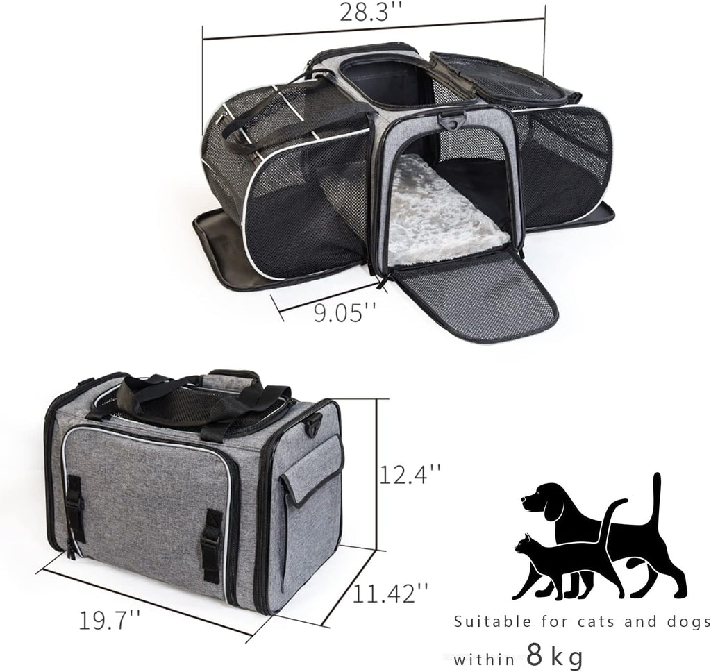 Airline Approved Soft Sided Expandable Collapsible Pet Carrier G74547