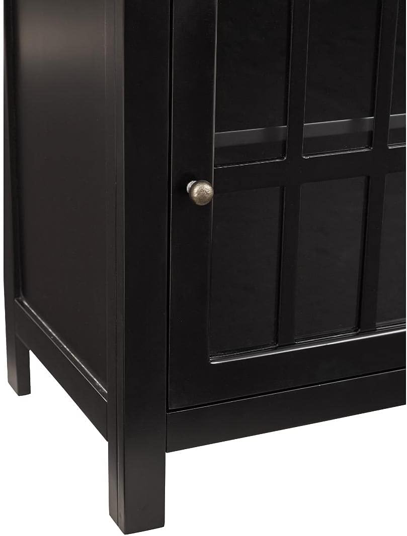Black Modern Farmhouse Accent Cabinet End Table M3020