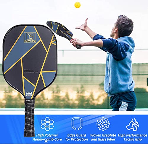 Set of 2 Carbon Fiber Pickleball Paddles with Carry Bag X884307