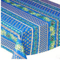 Blue Coated Cotton Tablecloth 60 Inches x 84 Inches Y8292