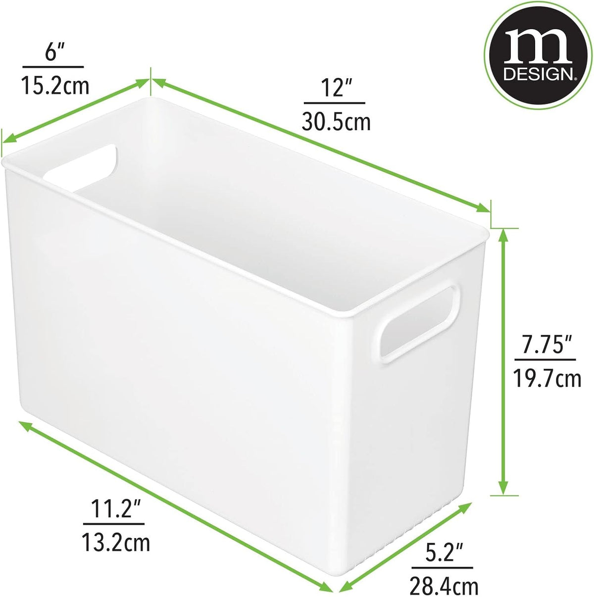 White 8 Pack Plastic Storage Organizer Bin V44328