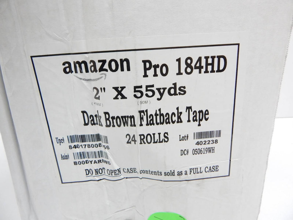 High Tensile Kraft Flatback Carton Sealing Tape, 7 Mils Thick, 55 yds Length A12782