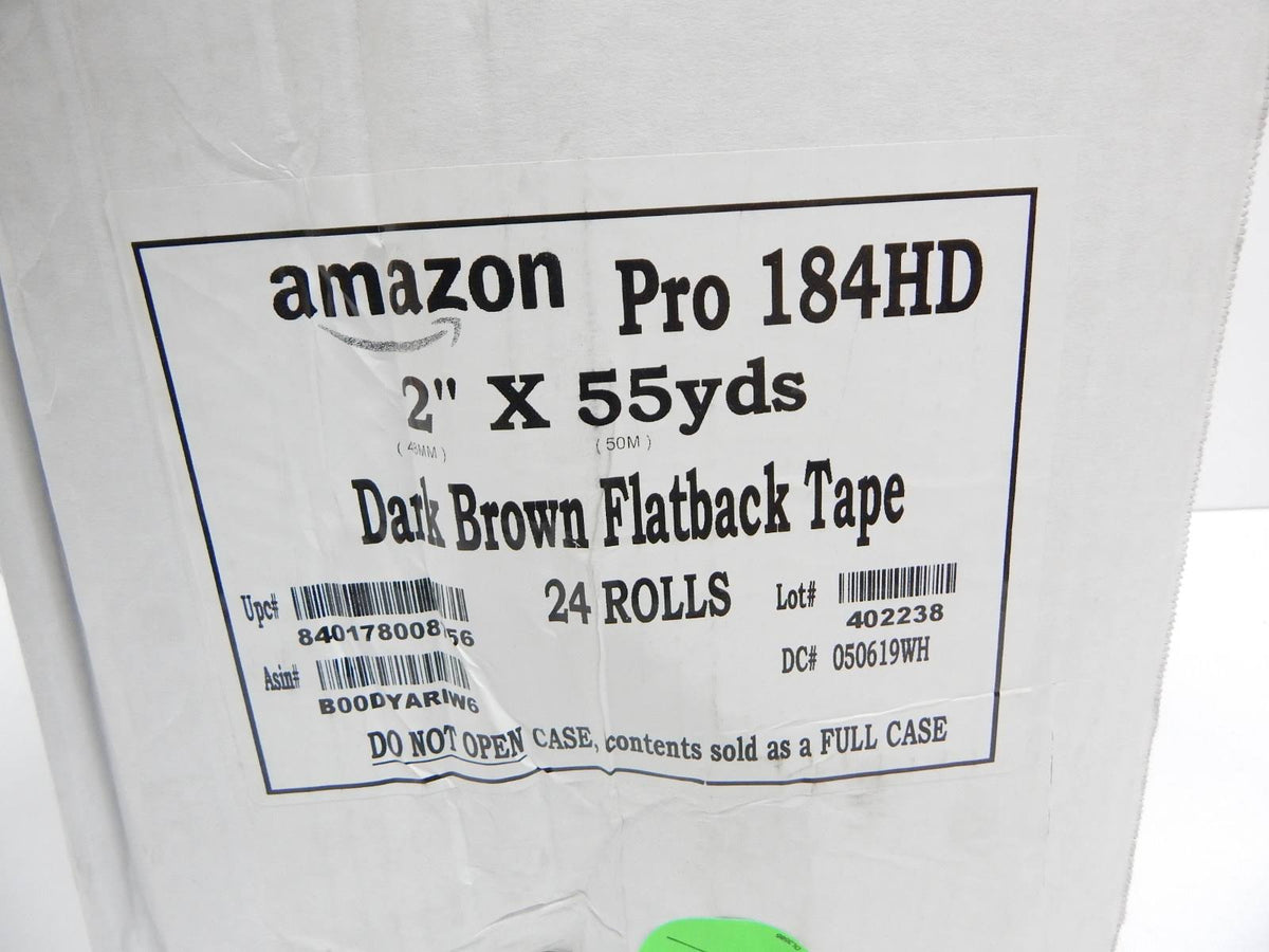 High Tensile Kraft Flatback Carton Sealing Tape, 7 Mils Thick, 55 yds Length A12782