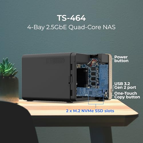 4 Bay Desktop NAS with Intel Celeron Quad-core Processor and Dual 2.5GbE M592614