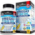 2250mg EPA DHA Omega 3 Fish Oil Supplement, Burpless Lemon Flavor, 180 Softgels M192388