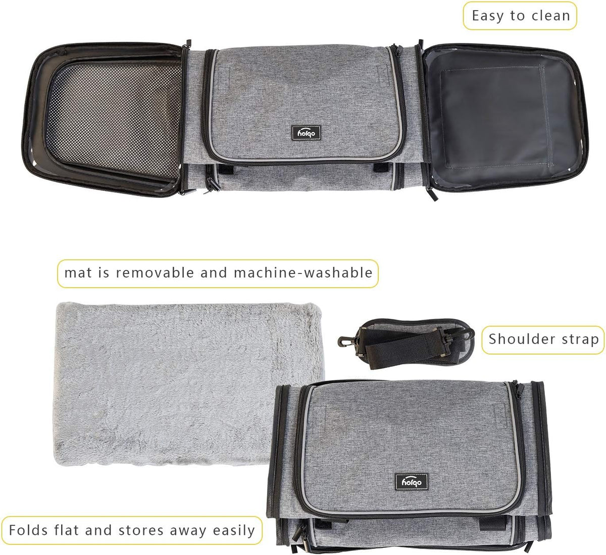 Airline Approved Soft Sided Expandable Collapsible Pet Carrier G74547