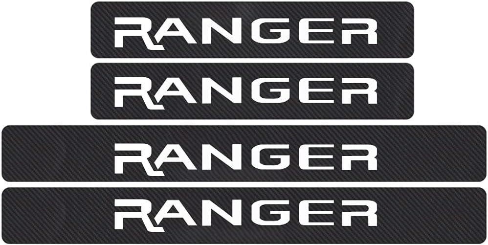 4D Carbon Fiber Door Sill Protector Stickers 4Pcs (Red) D926783