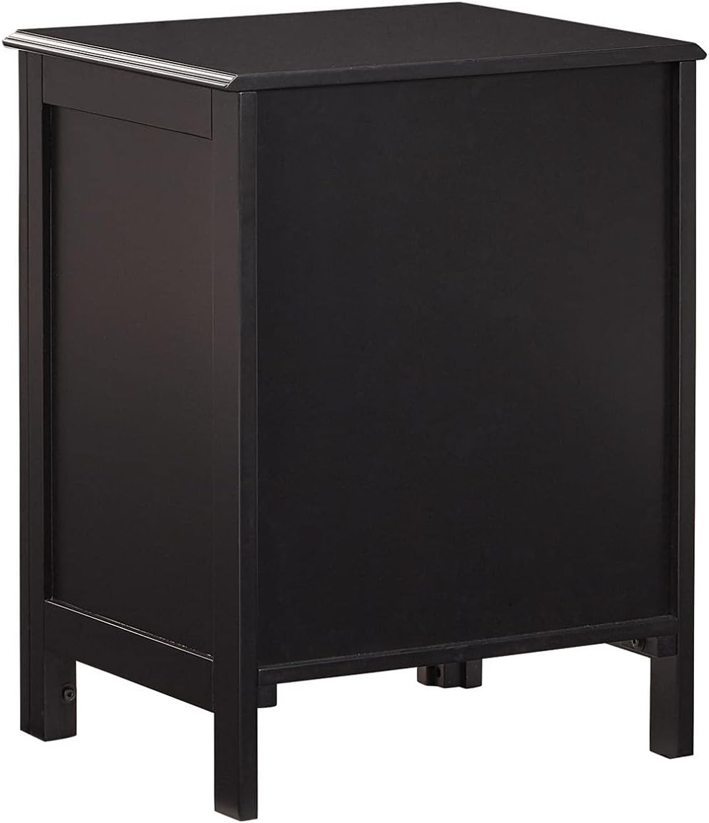 Black Modern Farmhouse Accent Cabinet End Table M3020