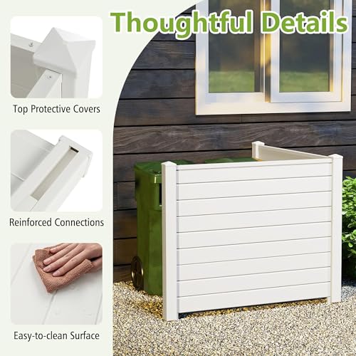 48"W X 48"H Outdoor Freestanding Vinyl Privacy Screen K4732