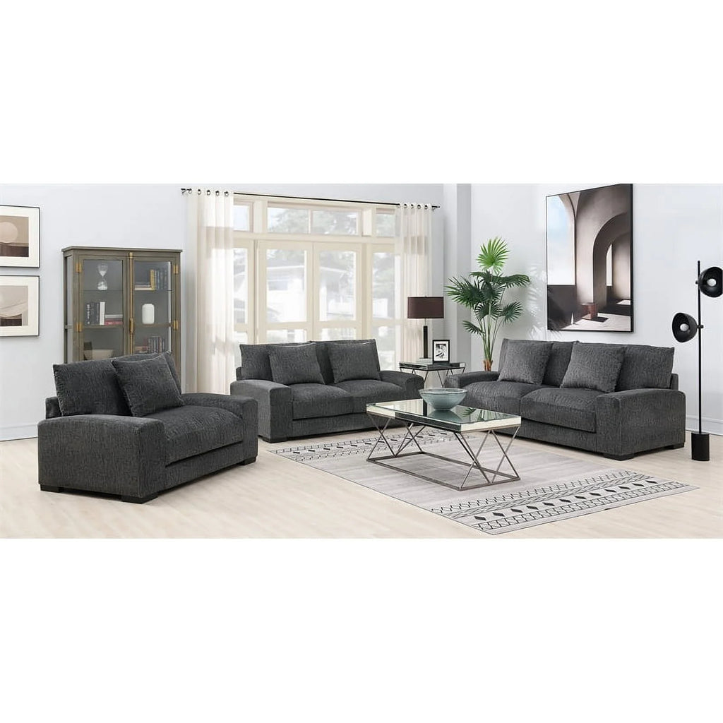 Gray Microfiber Sofa P391353