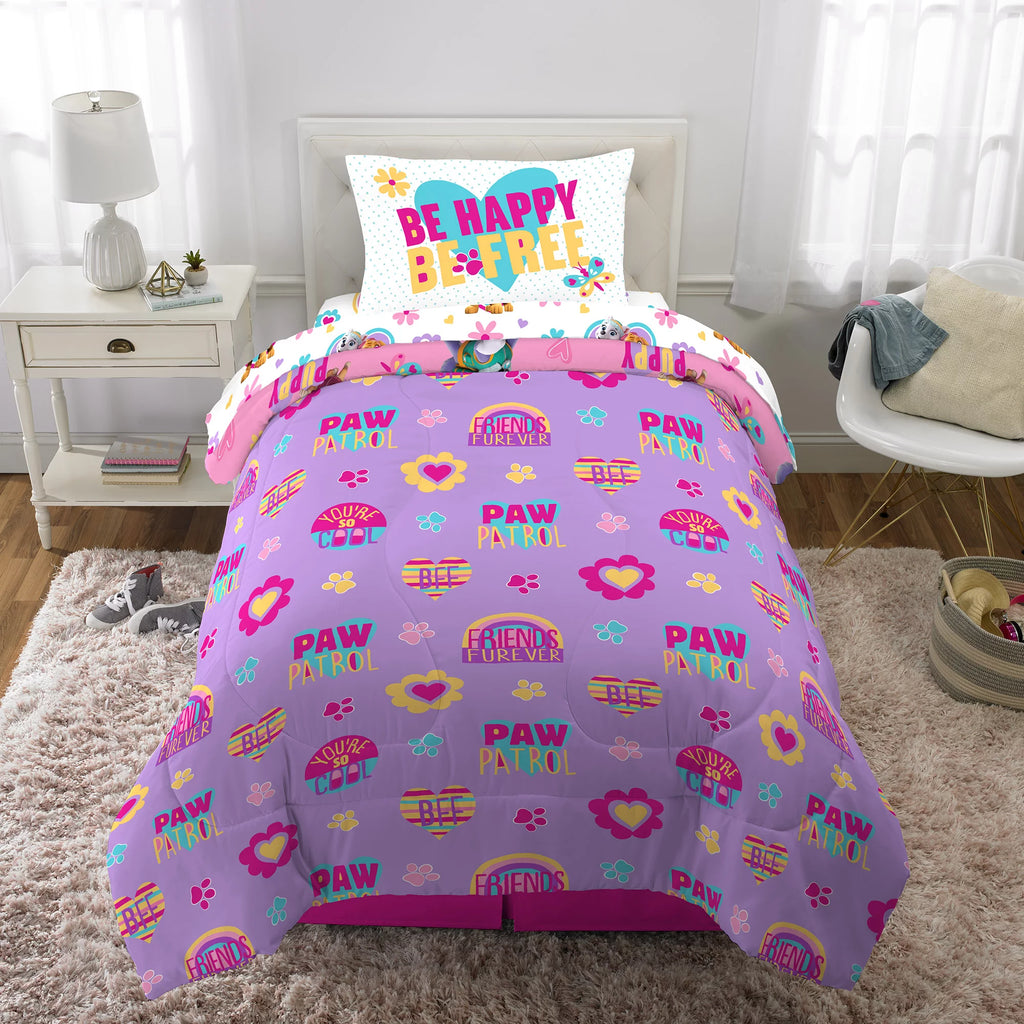 Pink Twin Bed-in-a-Bag Set with Tote N6381