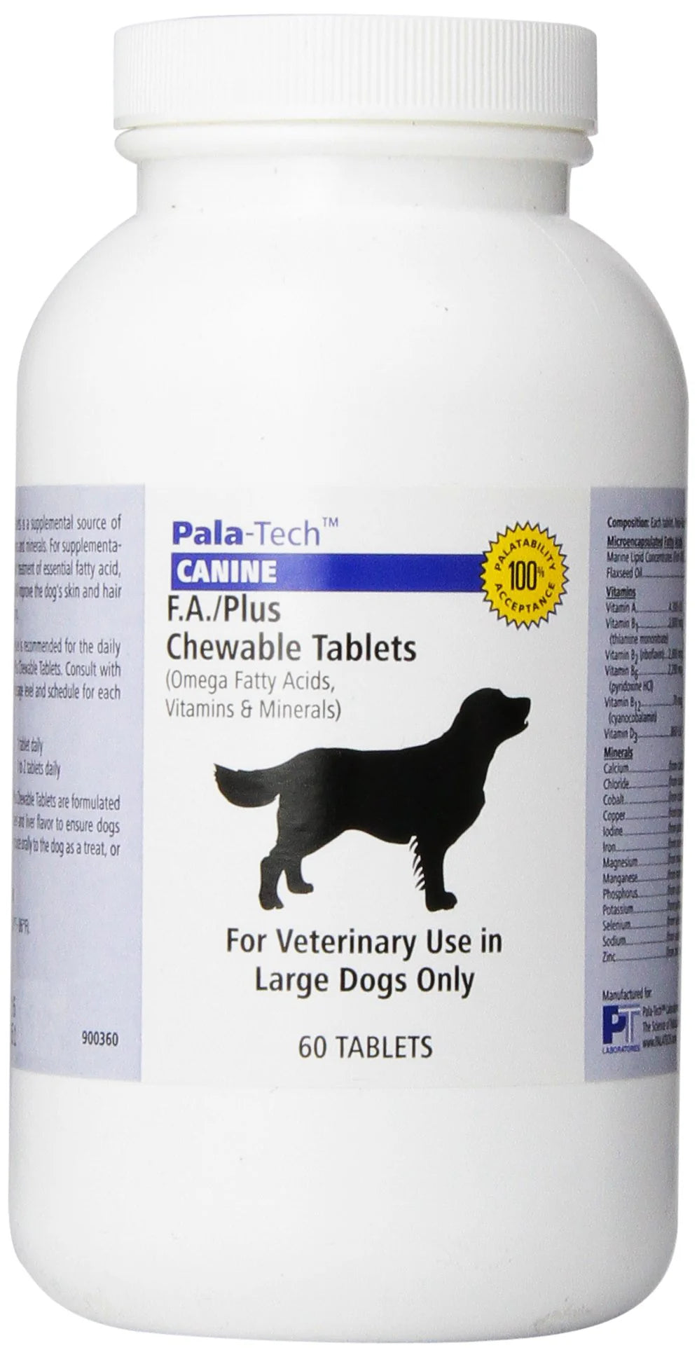 Large Dog Chew Tabs 60 Count A243025