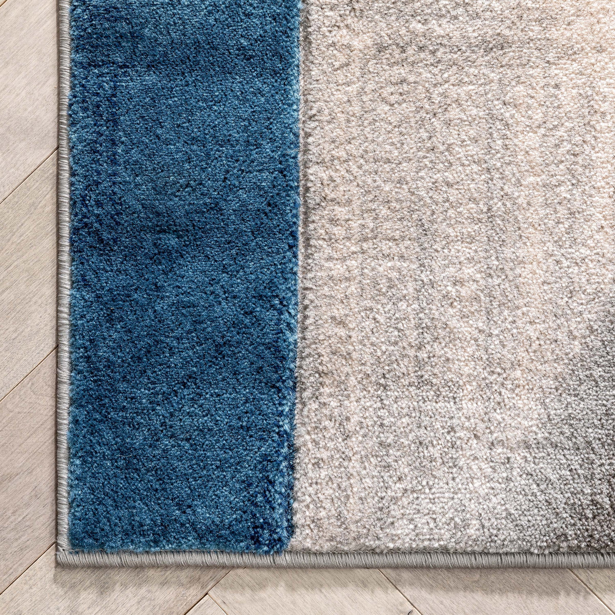 Blue Modern Geometric Area Rug F663