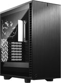 Black Brushed Aluminum/Steel ATX Compact Silent Mid Tower Computer Case C7141