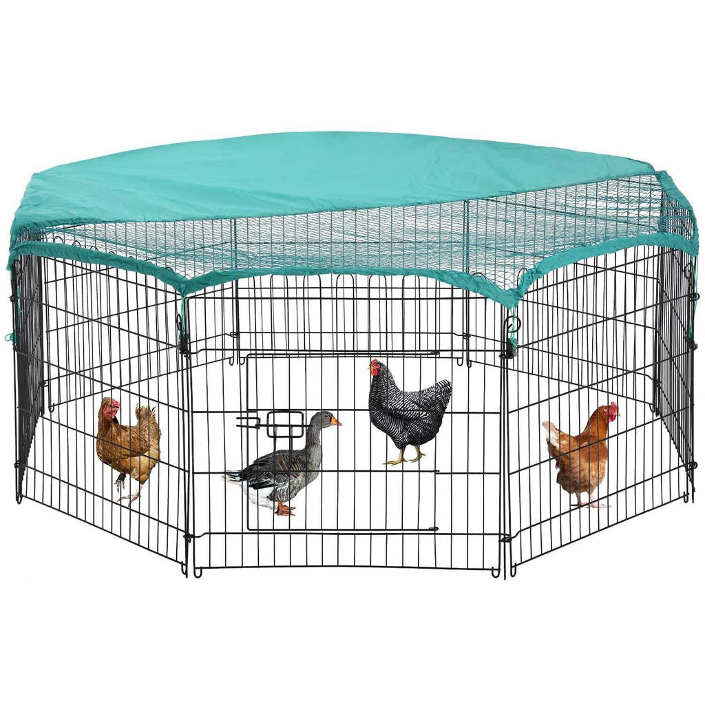 Large Metal Chicken Coop with Cover H8648