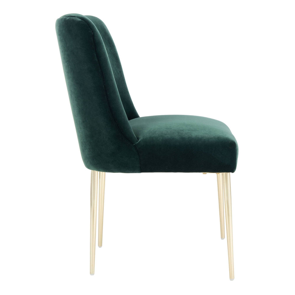 Hunter Green Velvet Dining Chair B4111