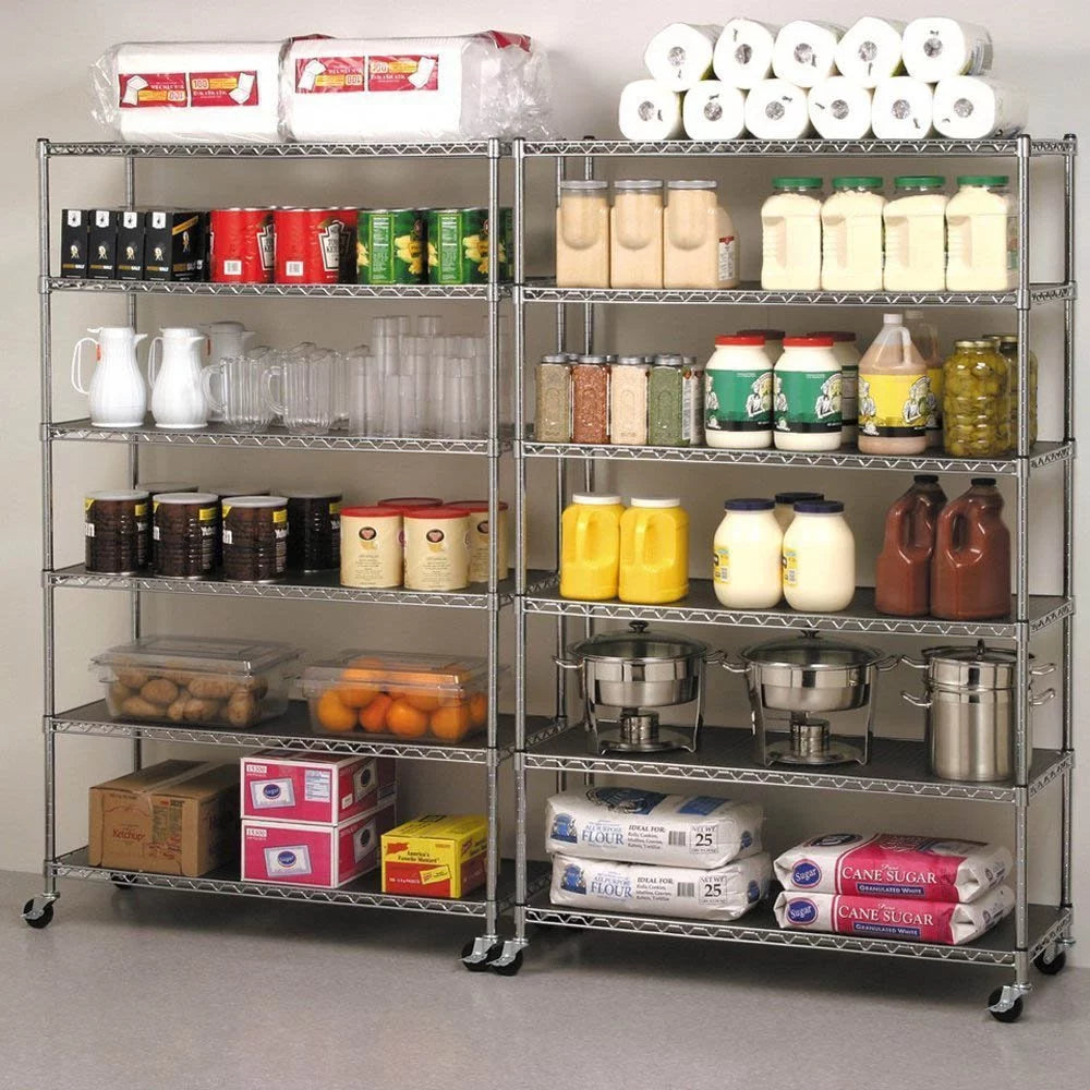 Black 6-Tier Adjustable Wire Shelving Unit M4165
