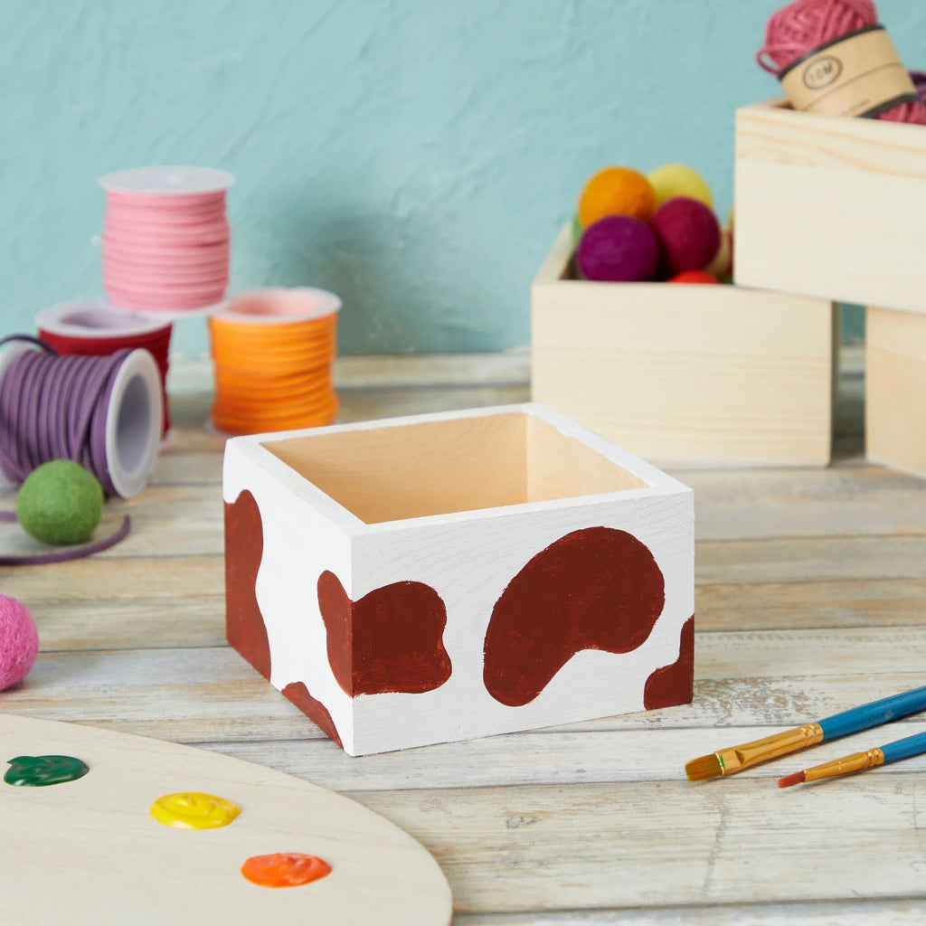 Unfinished Small Wooden Boxes with Sanding Sponge A937262