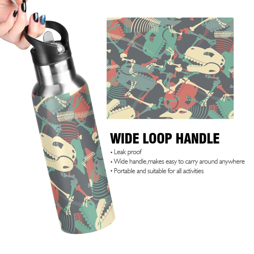 20 OZ Stainless Steel Water Bottle with Straw Lid O65220