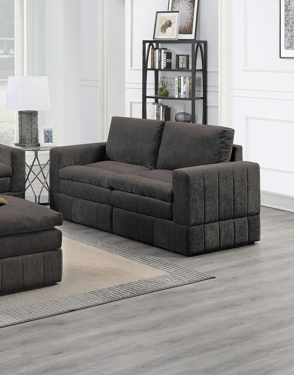 6Pc Modular Sectional Set with Ottoman R39476