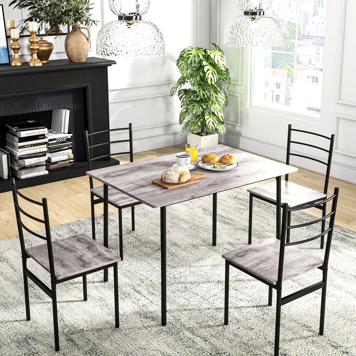 5 Piece Dining Table Set for 4 S79344