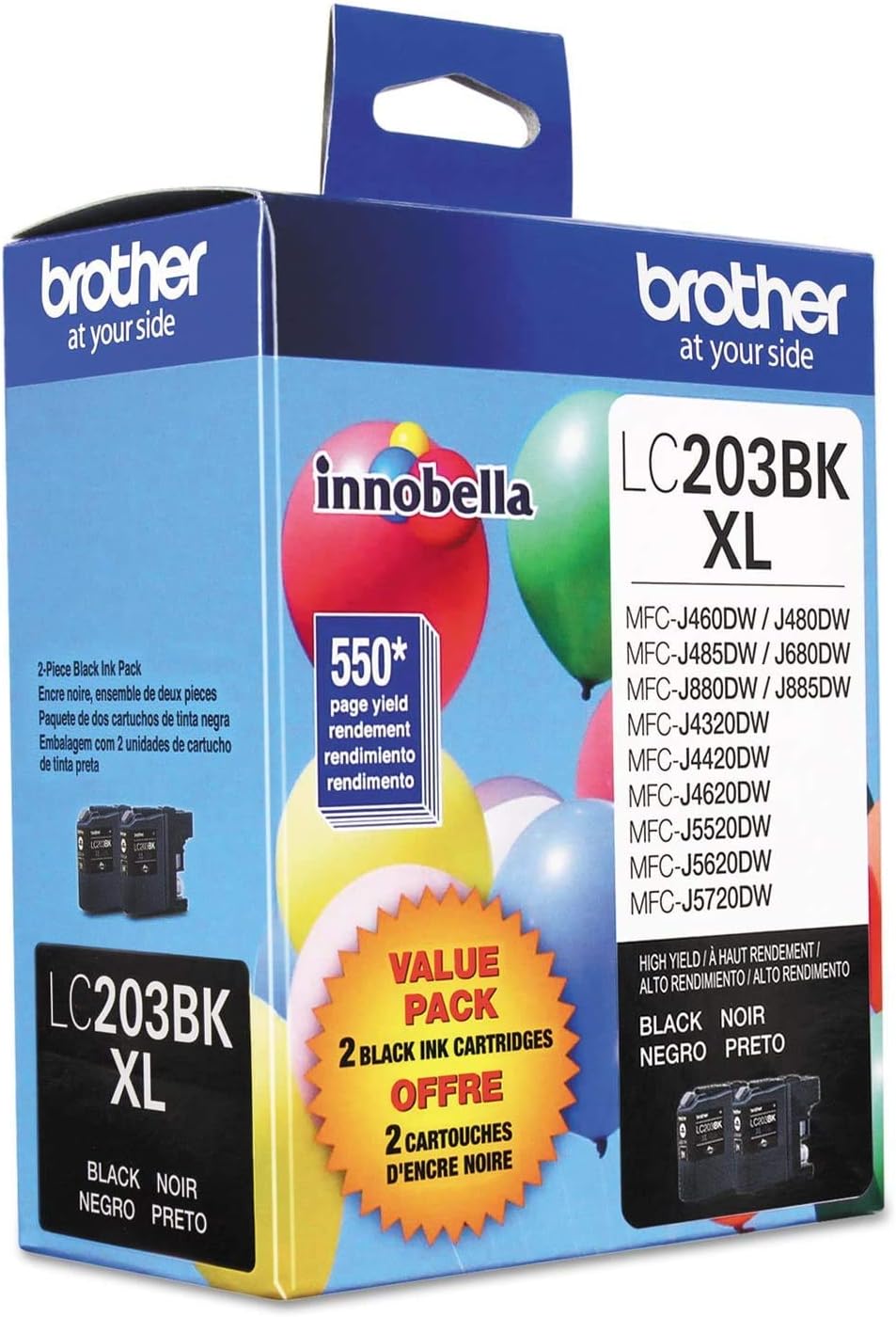 Black High Yield Ink Cartridges, 2 Pack U389025