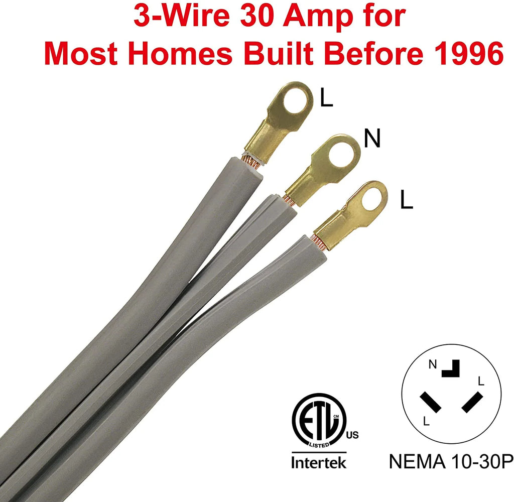 6 ft 10/3 SRDT 3-Wire 30 Amp Dryer Cord Y12011