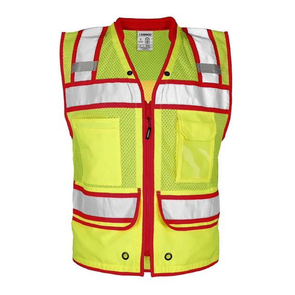 Lime & Red Surveyors Vest M777362