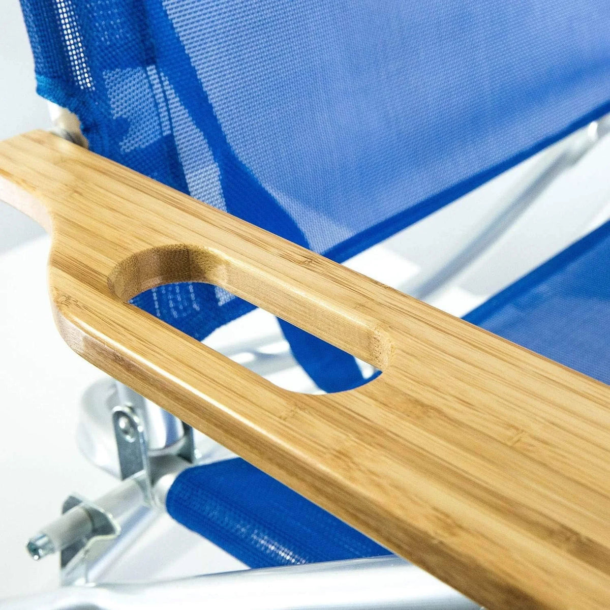 Blue Lightweight Outdoor Beach Lounge Chair with Footrest E99399