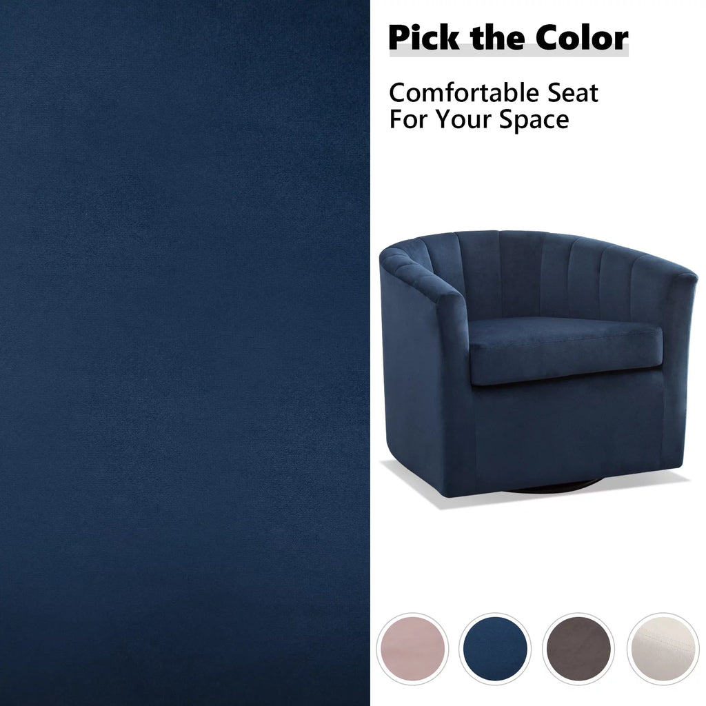 Blue Velvet Swivel Accent Chair P82501