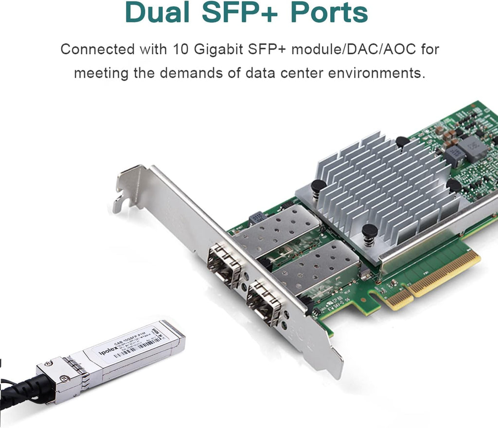 Dual SFP+ Ports PCI-E X 8 Fiber to Ethernet Server Adapter Z951996
