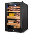 70L 400 Counts Thermostatic Cooling Humidor Cabinet with Cedar Wood Shelves I956