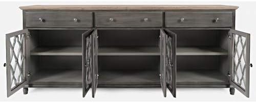 Grey Six Door Accent Cabinet L74552