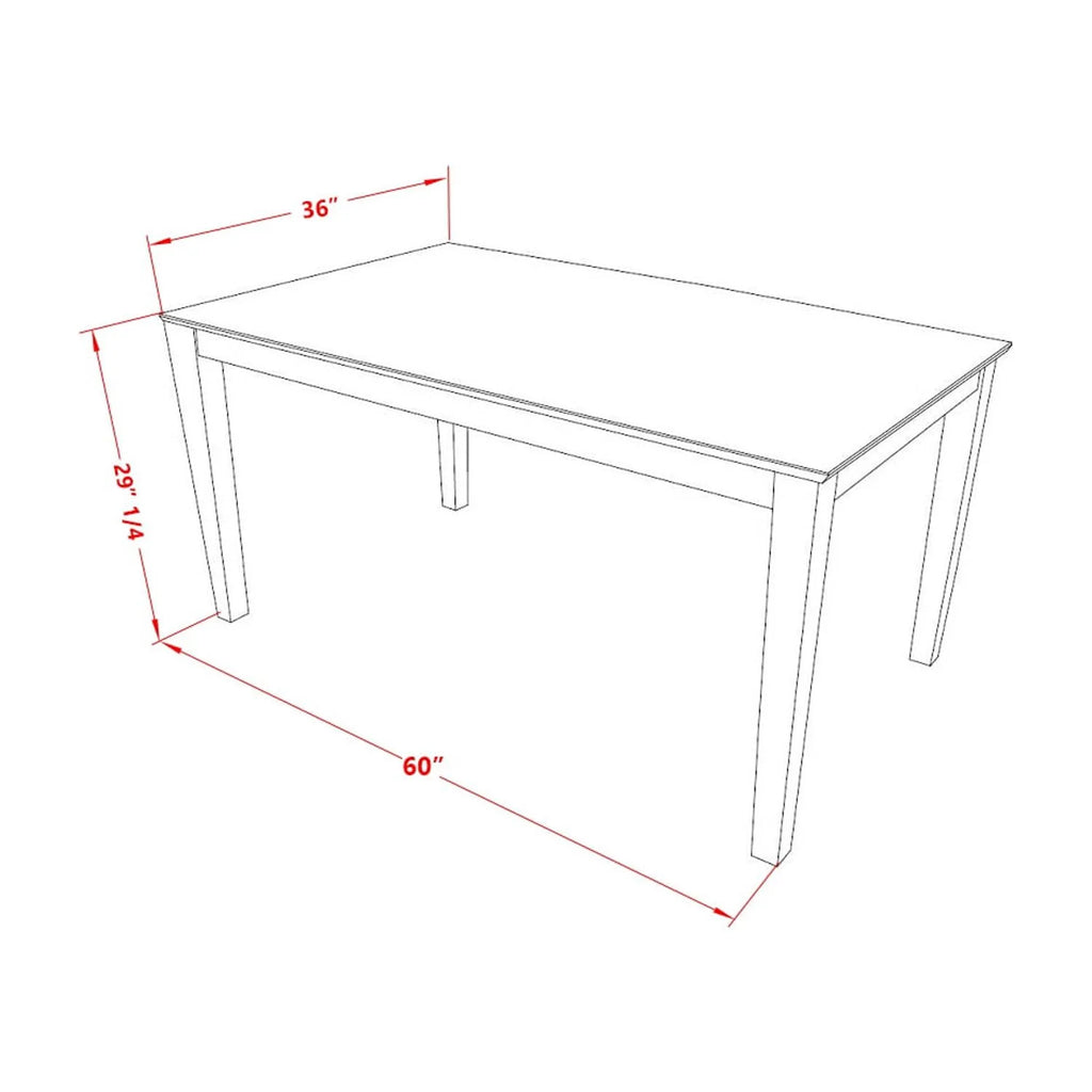 Rectangular Dining Table with 4 Chairs Plus Bench K19616