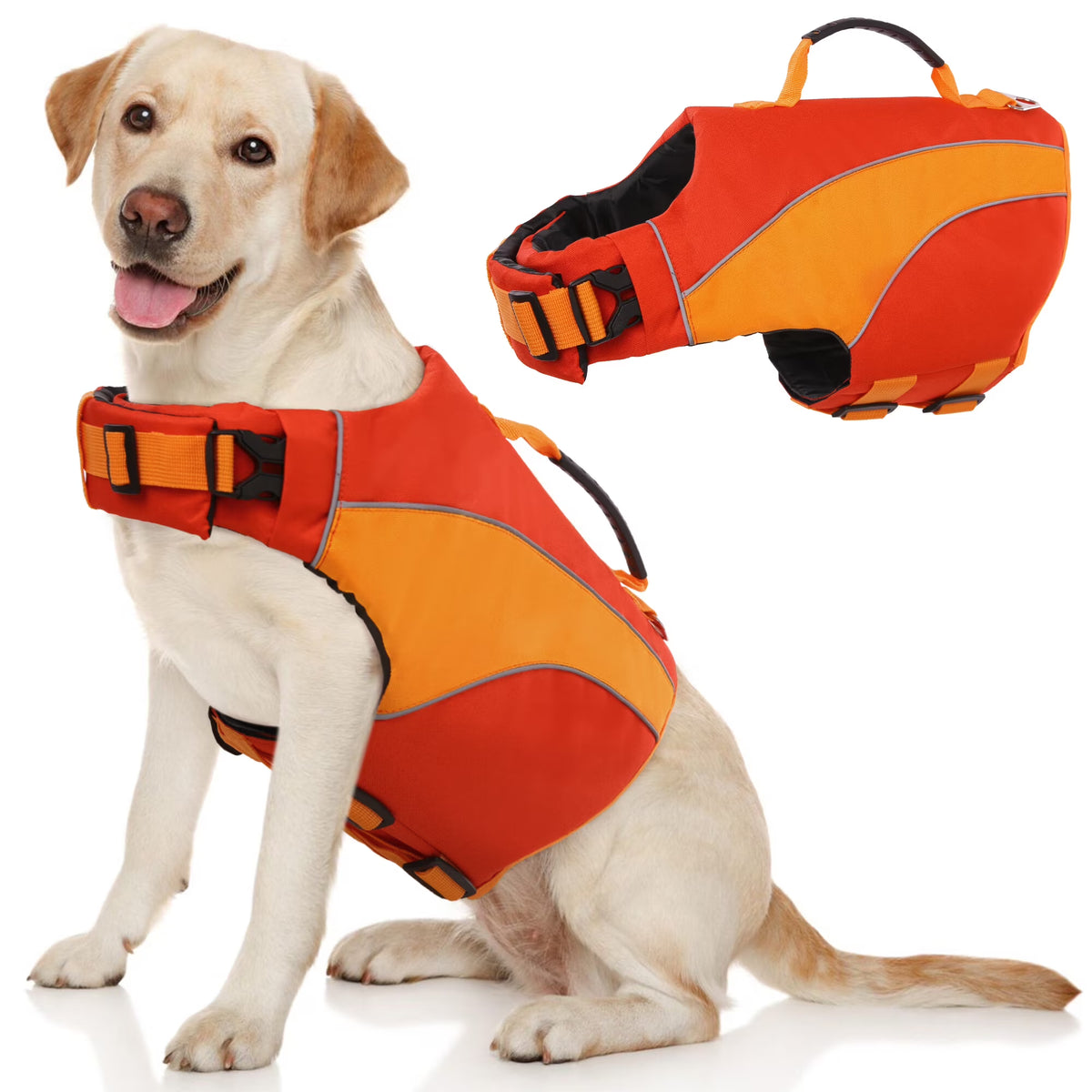 Dog Life Jacket with Reflective Stripes P900