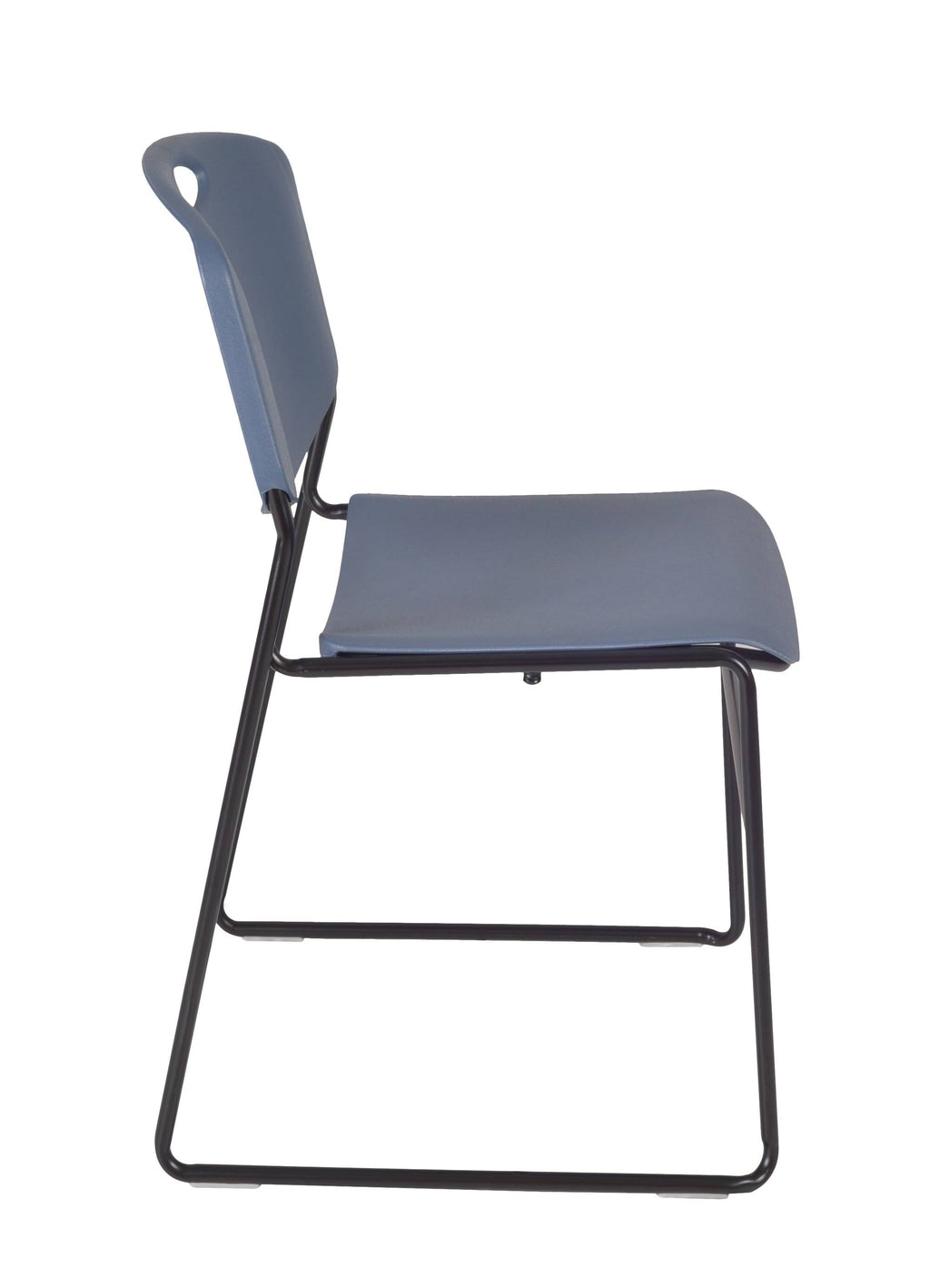 48x22 Round Breakroom Table with 4 Stack Chairs S6849