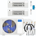 36,000 BTU 2 Zone Ceiling Cassette Ductless Air Conditioner and Heat Pump G272754