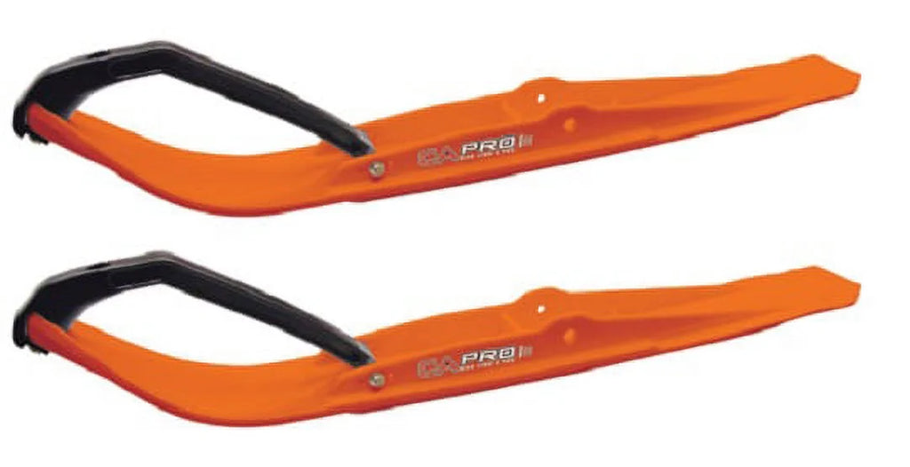 Orange Razor Snowmobile Skis with 4.5" Shaper Bars Complete Kit X8599