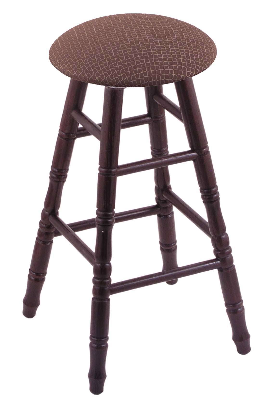 Dark Cherry Oak Extra Tall Bar Stool with Willow Seat O867