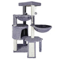 Three Layer Cat Tree with Cat Condo and Two Hammocks G95298