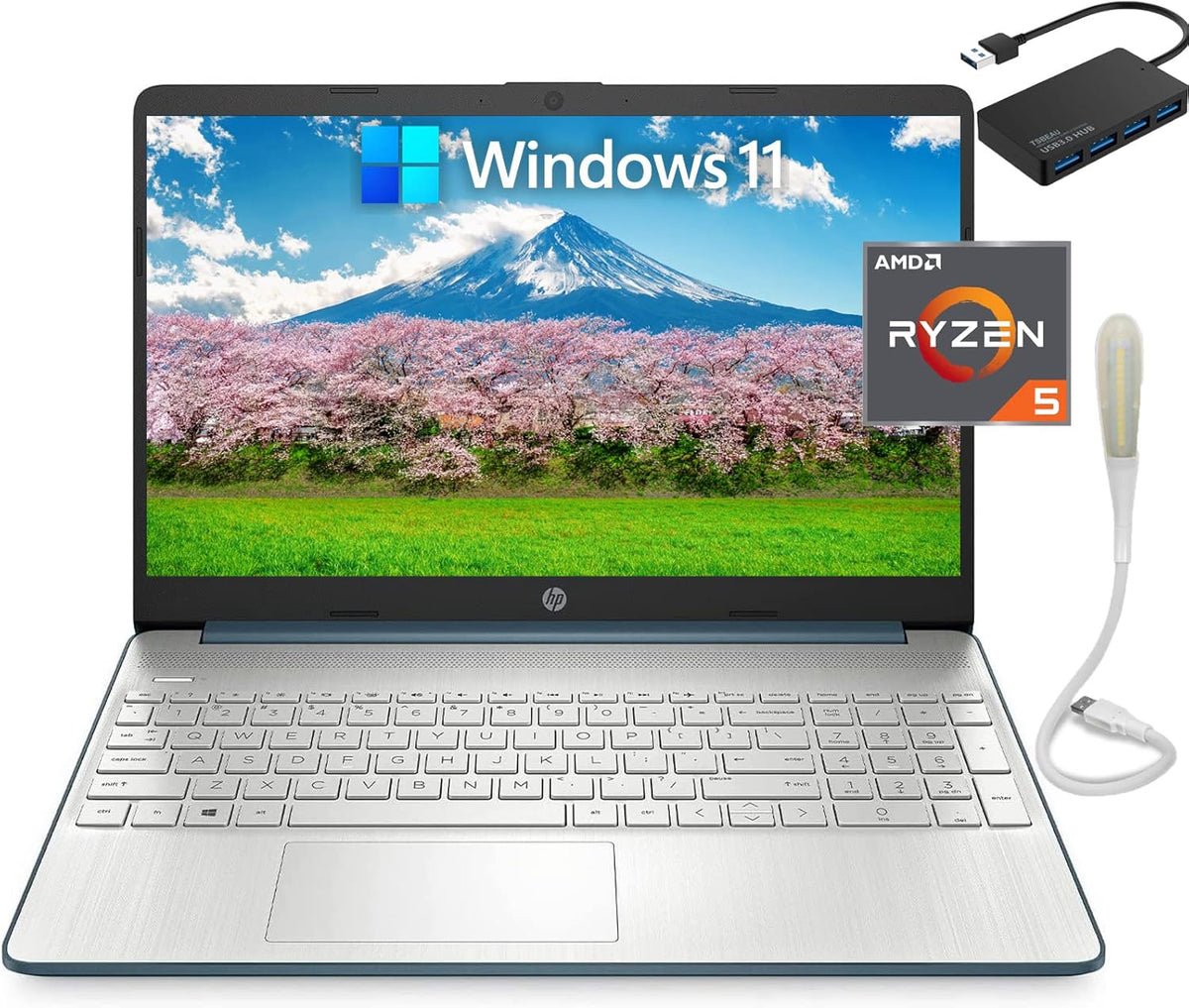 HP 15.6" Full HD Laptop, AMD Ryzen 5 5500U, 16GB Memory 256GB SSD, Windows 11 Home C363