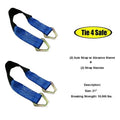 2 x 18 in. Black Axle Straps with Abrasive Sleeve Plus Delta Ring - 12 Piece C4248
