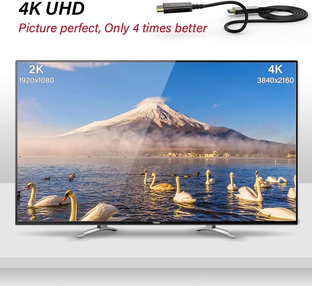 Fiber Optic HDMI Cable 164ft, 4K@60Hz, 18Gbps R177