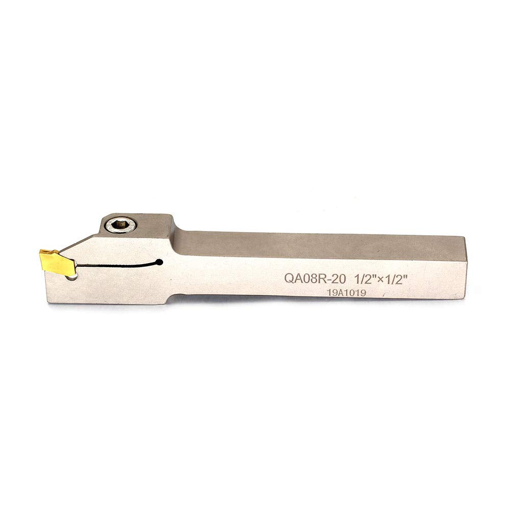 1/2 Indexable Lathe Grooving Parting Holder with 10 Pieces GTN-2 Heavy Duty Nickel Plated Right-Hand Cut Off Tool Carbide Inserts S2901