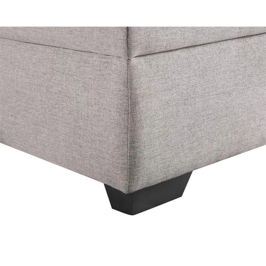Light Gray Linen Reversible Sleeper Sofa D33867