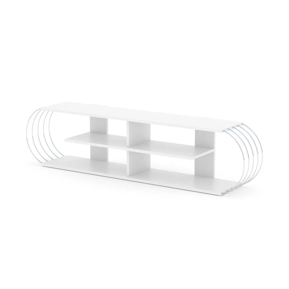 White Chrome Tv Unit K8394